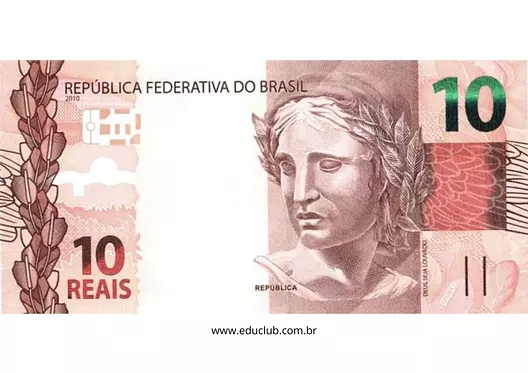 Nota de 10 reais para imprimir | Educlub